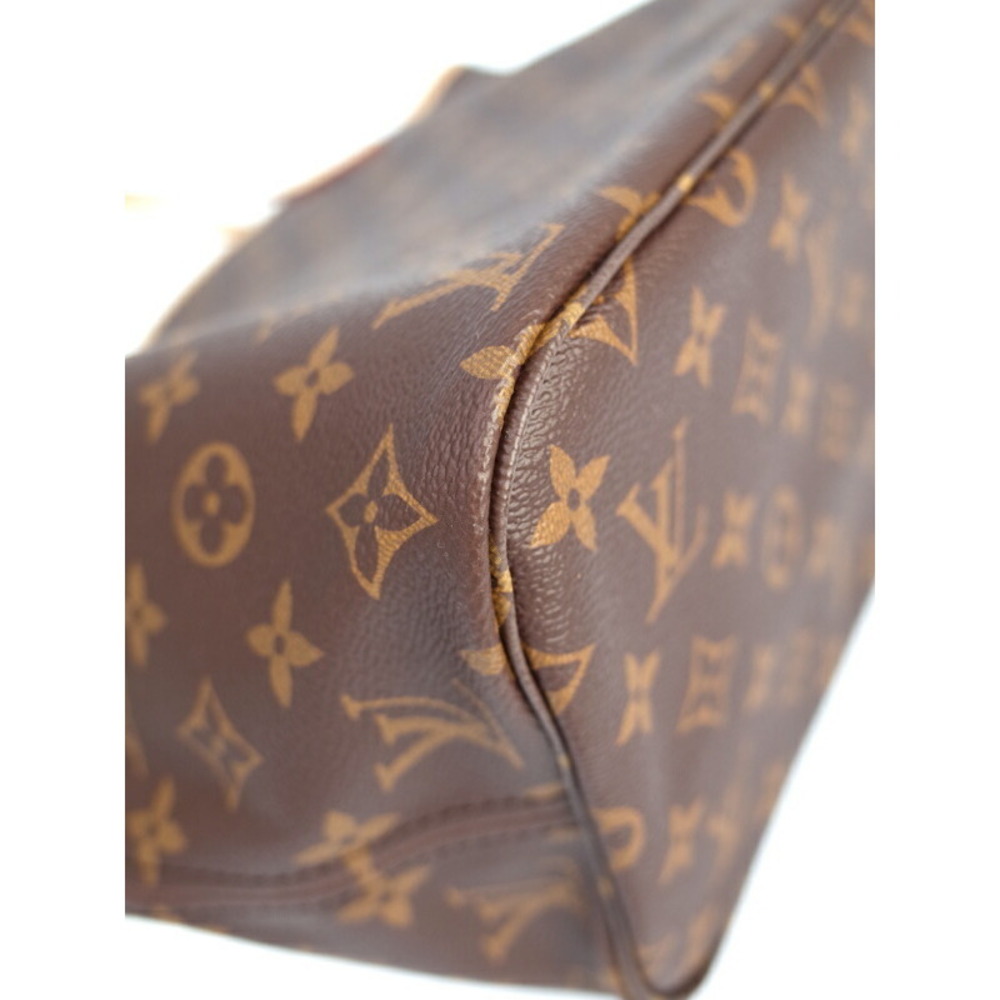 Louis Vuitton Monogram Pouch Brown Tote Bag Neverfull Leather - Picture 4 of 5
